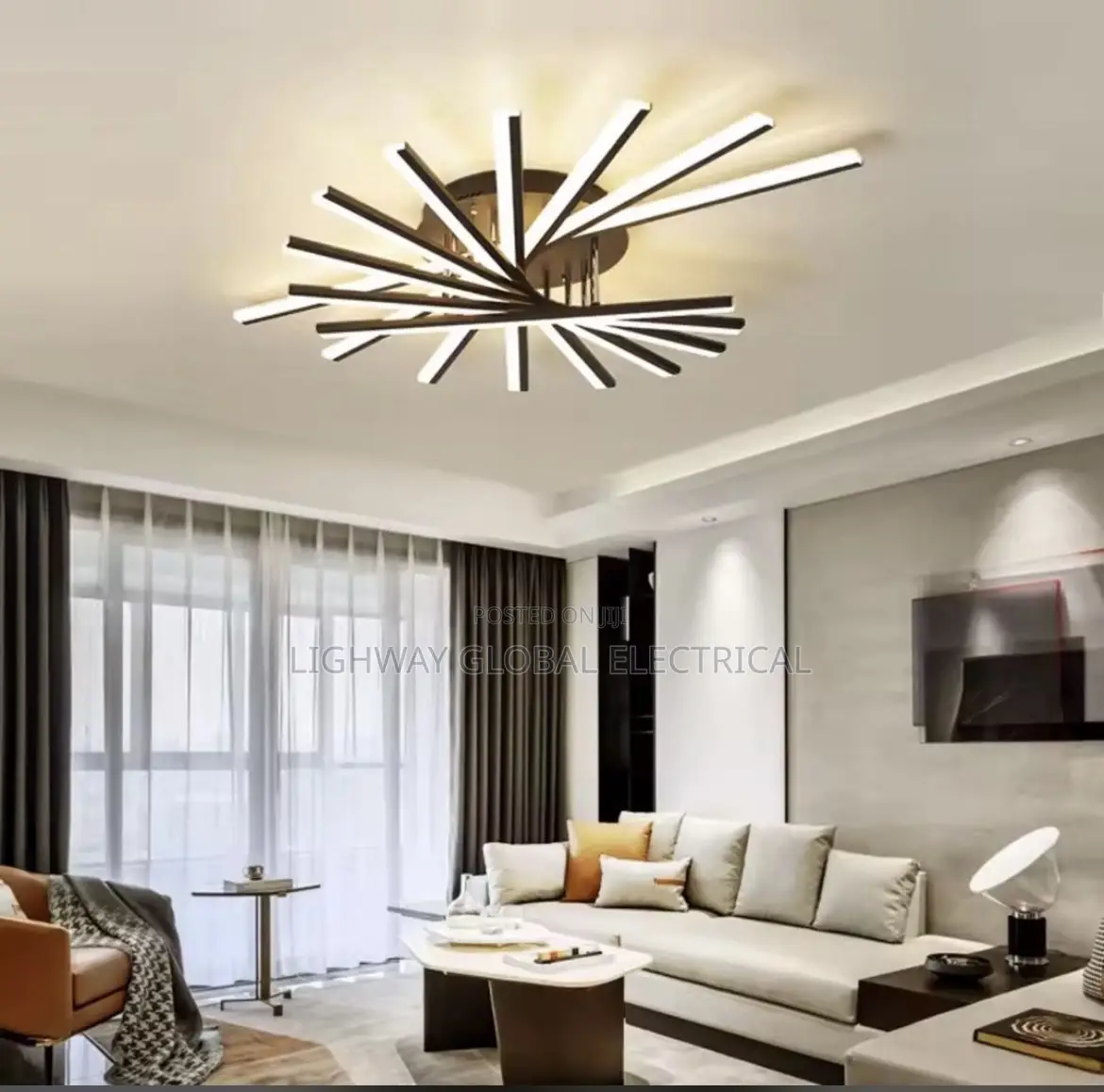 Simple Modern Atmospheric Ceiling Flosh Chandelier
