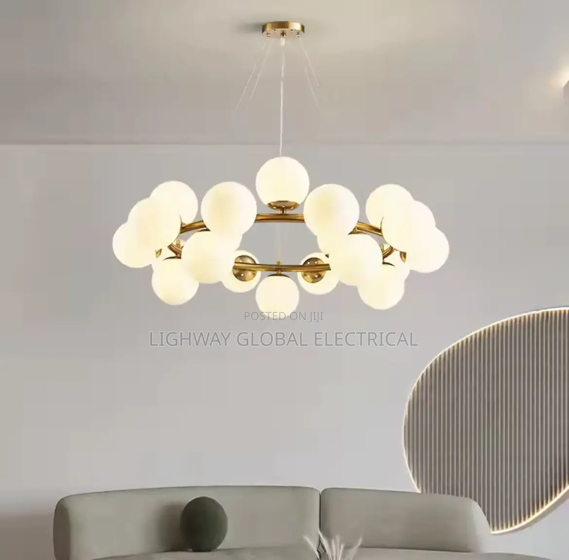 Magic Beans Art Glass Ball Chandelier