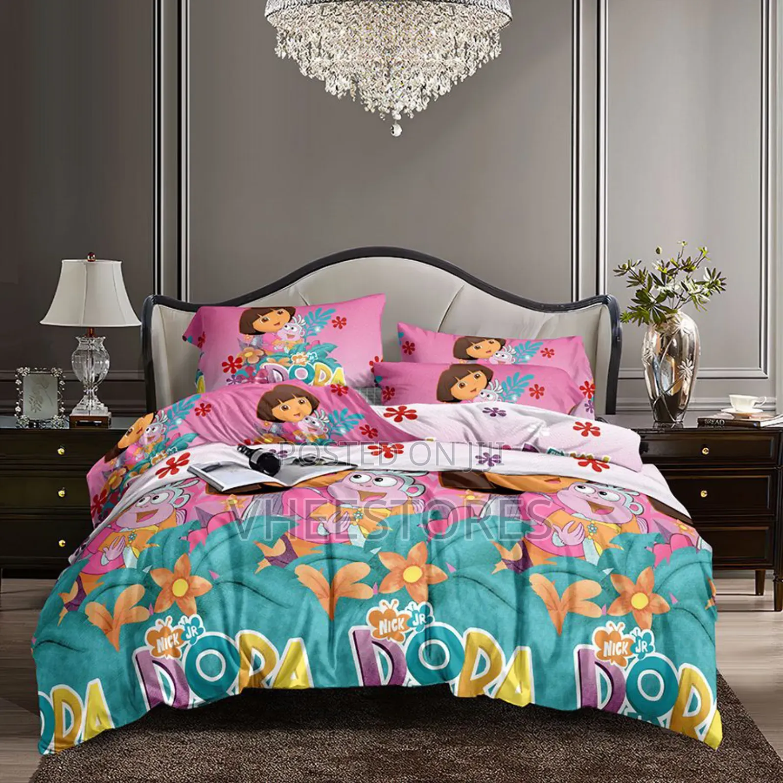 Female Cartoon Character Bedding for Kids
