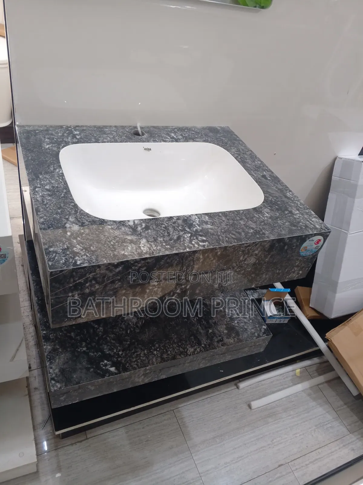 Unique Marble Vanity Basin With Led Mirror