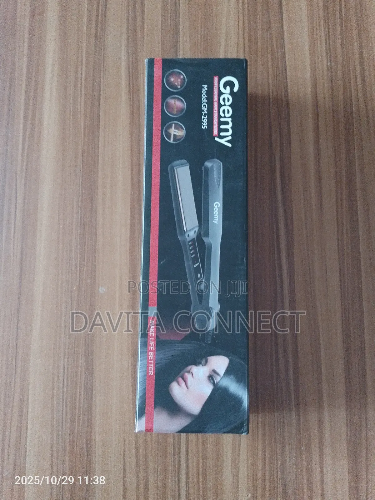 Geemy Gm-2995 Professional Hair Straightener Fast Heat