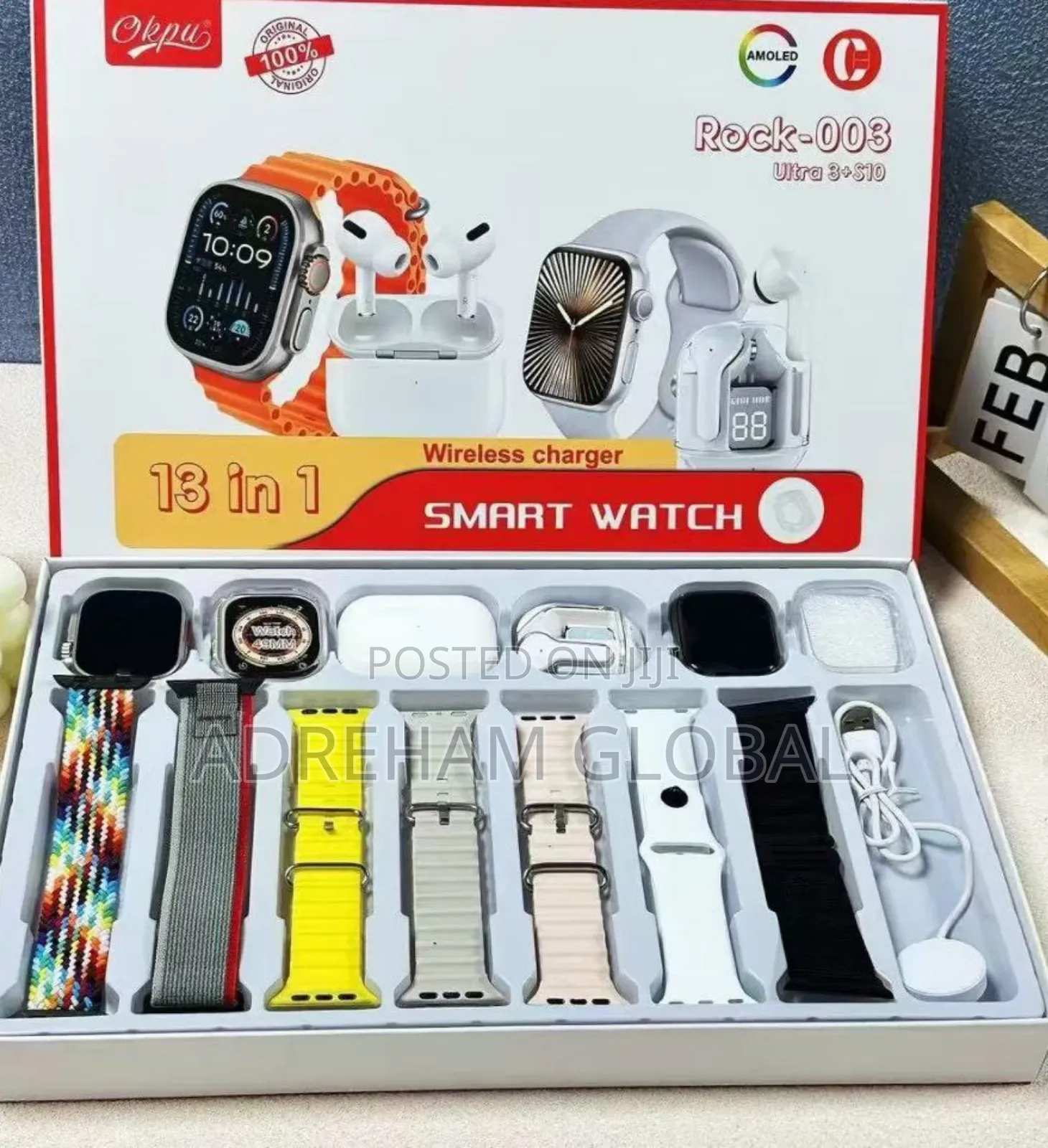 Ultra 3 + S10 Smart Watch 
2 Smart Watch 
2earpod
2watch Case
7straps