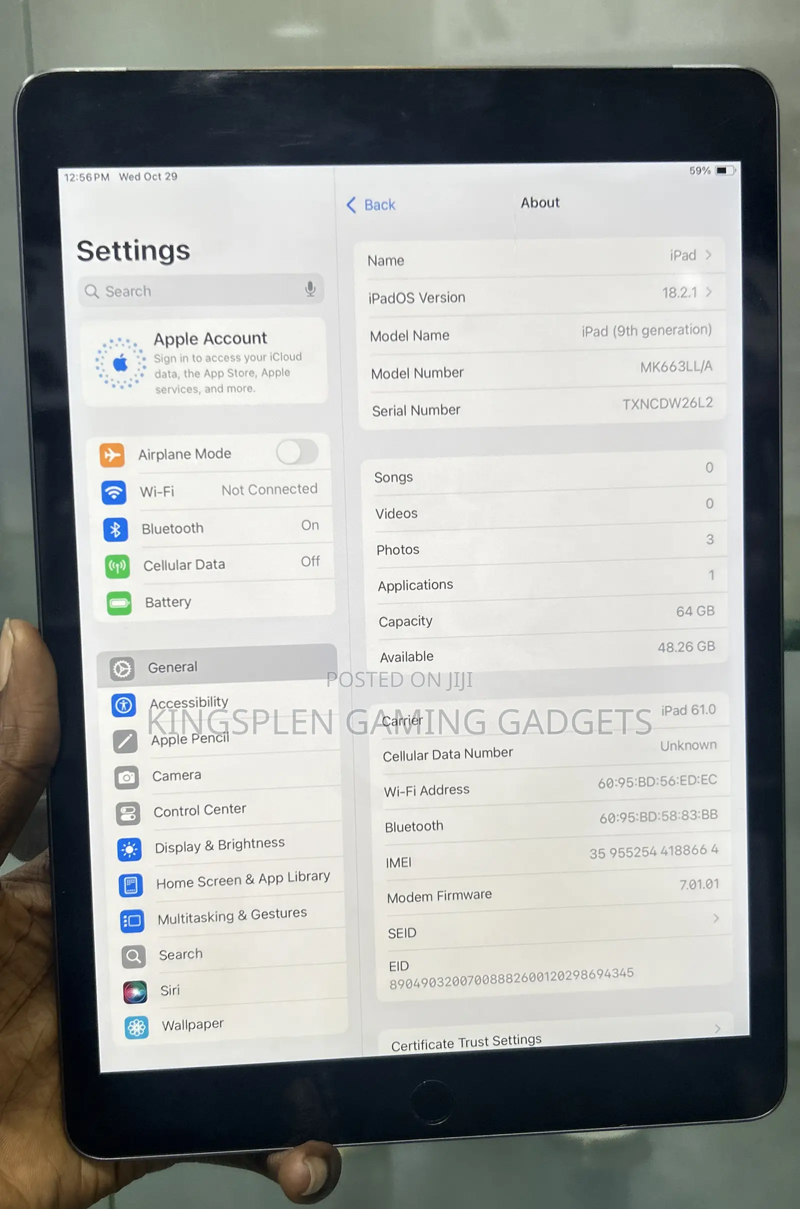Apple iPad 10.2 (2021) 64 GB Gray