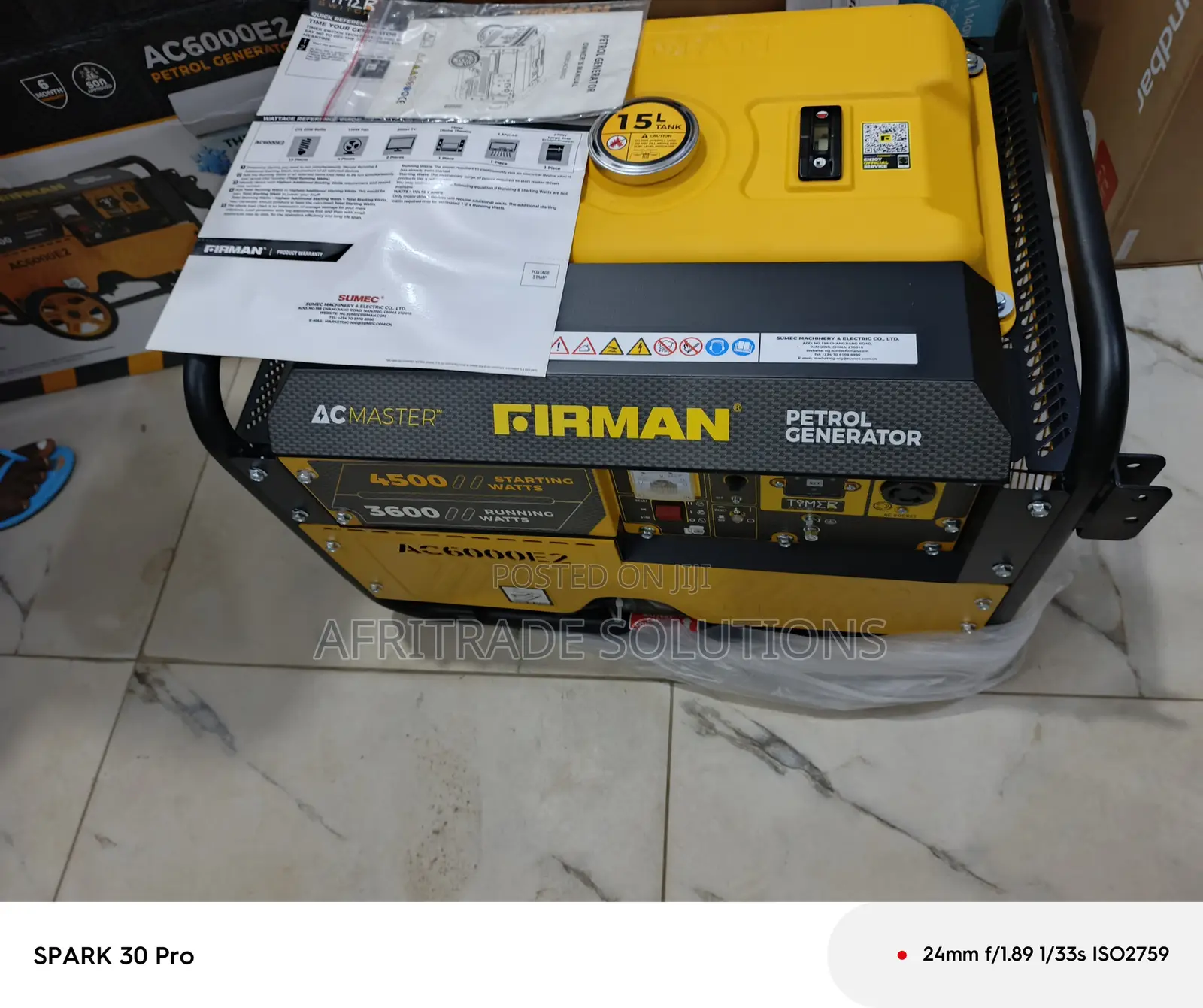 Firman Ac6000e2 4.5kva – Low Noise Power Generator