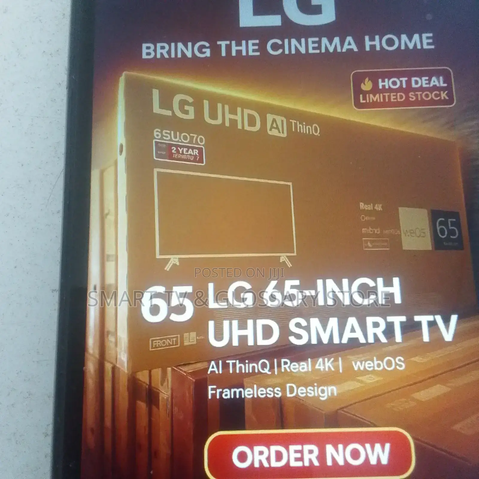 65 Inches Smart Tv With Voice Control Narrator Real Tv