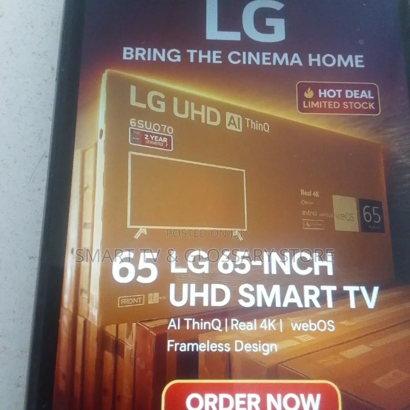 65 Inches Smart Tv With Voice Control Narrator Real Tv