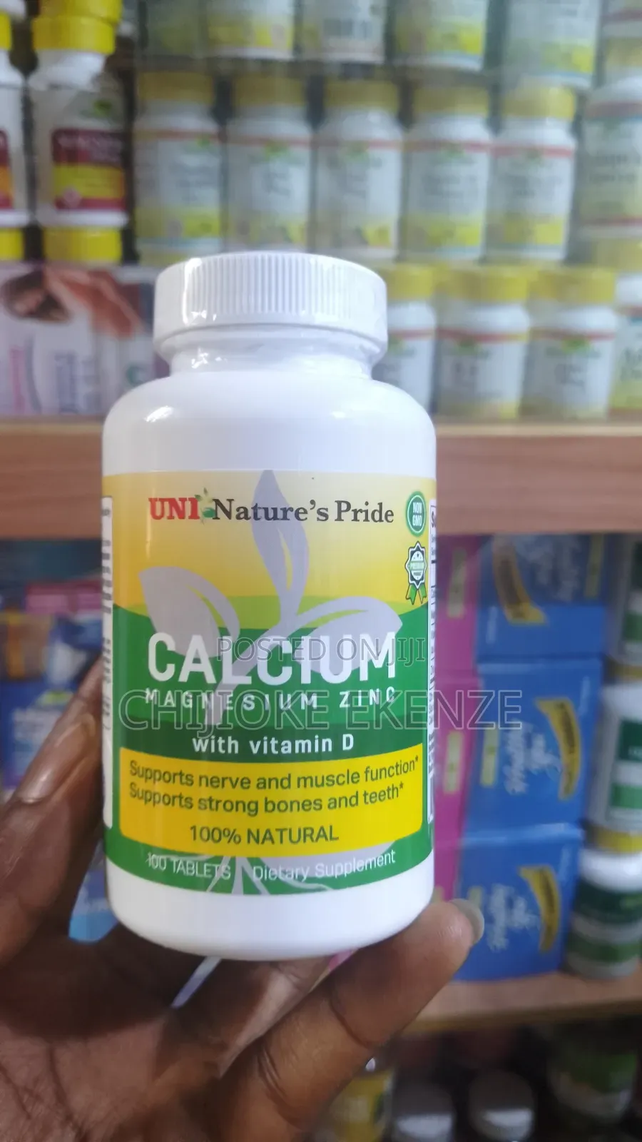 Nature's Pride Calcium Magnesium Zinc 100 Tabs Dietary Supplement