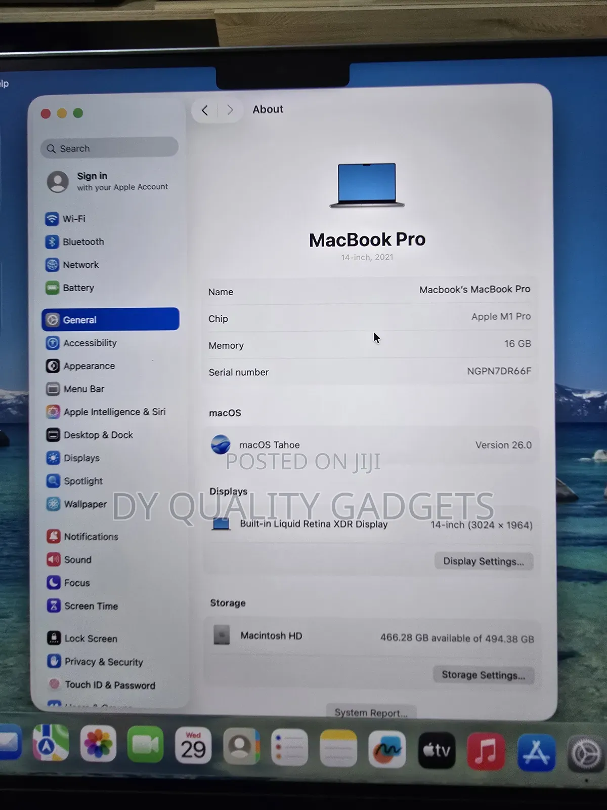 Laptop Apple MacBook Pro 2021 M1 16GB Apple M1 Pro SSD 512GB
