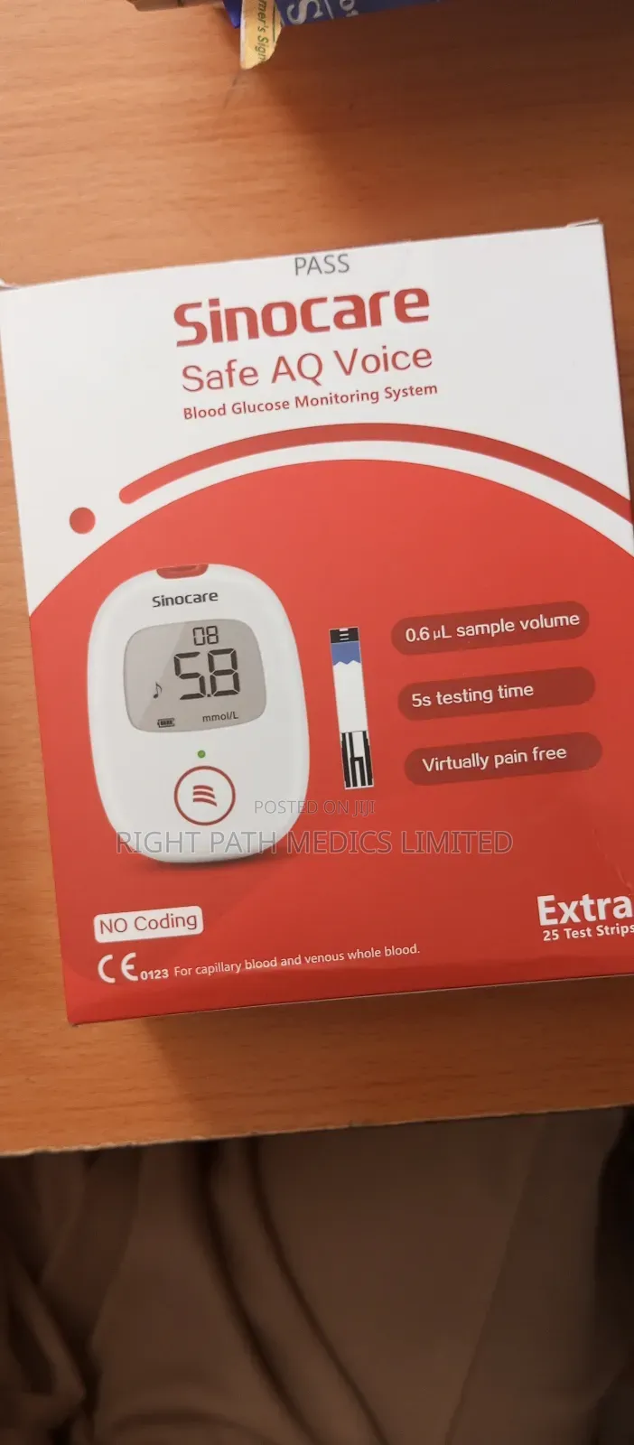 Sinocare Safe Aq Voice Blood Glucose Monitoring System