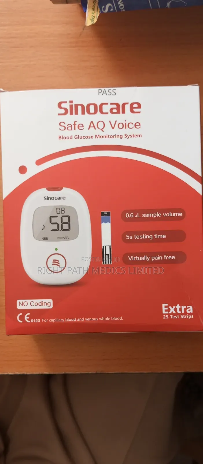 Sinocare Safe Aq Voice Blood Glucose Monitoring System