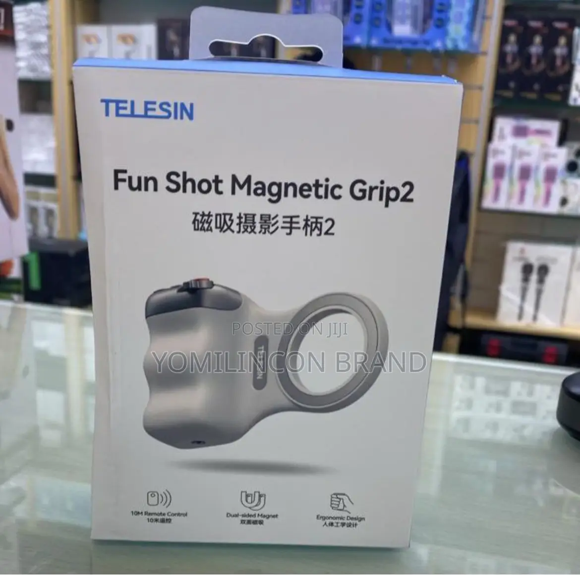 Telesin Fun Shot Magnetic Phone Camera Grip + C03 Magneti Selfie Light