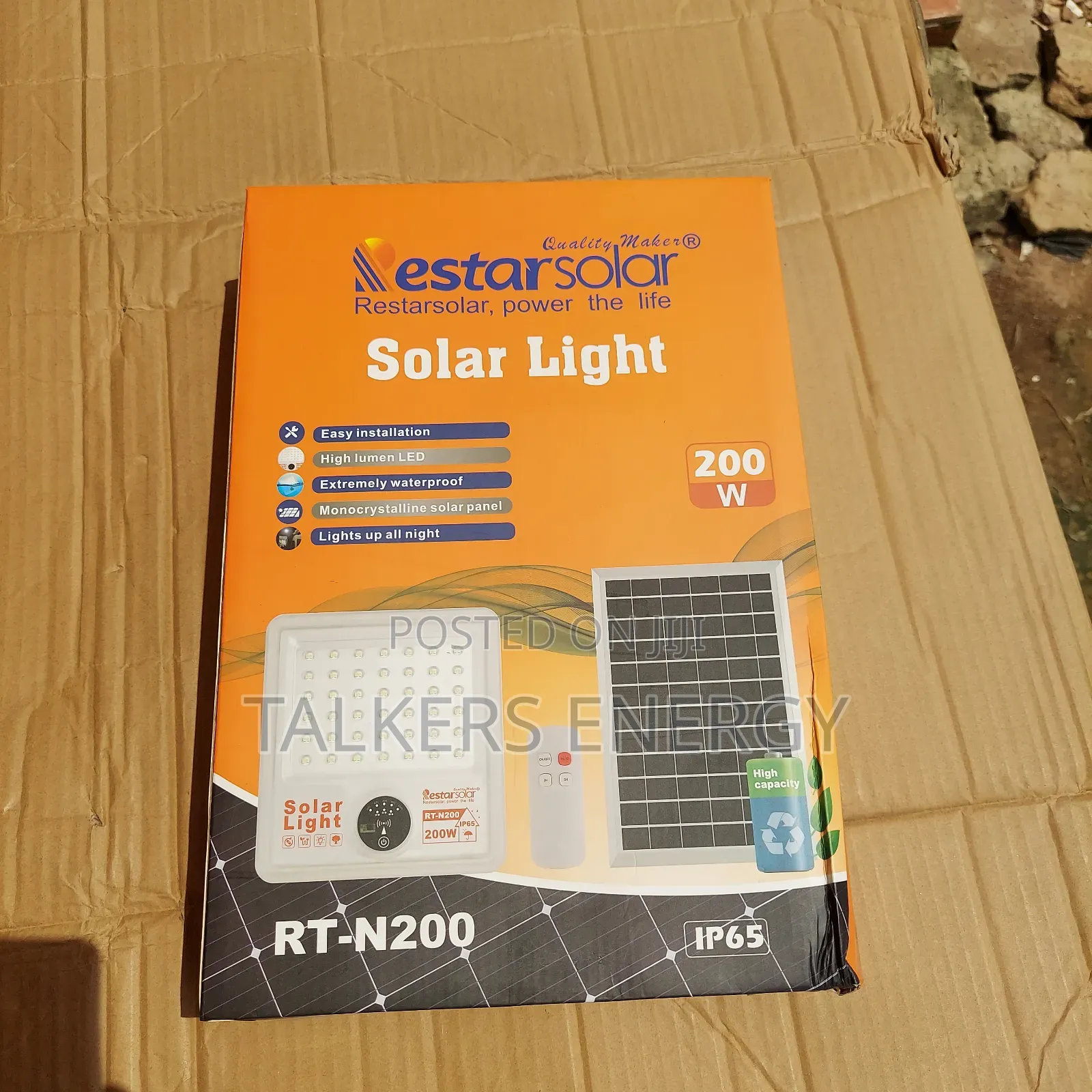 200w Waterproof Solar Light Rt-N200 for Compounds