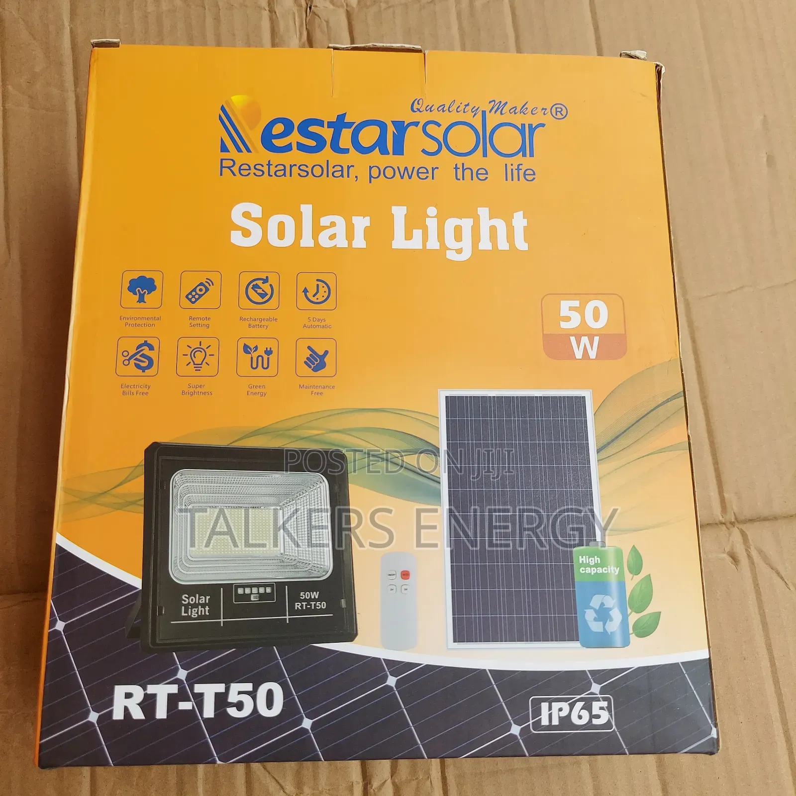 50w Waterproof Solar Light Rt-T50 for Compounds