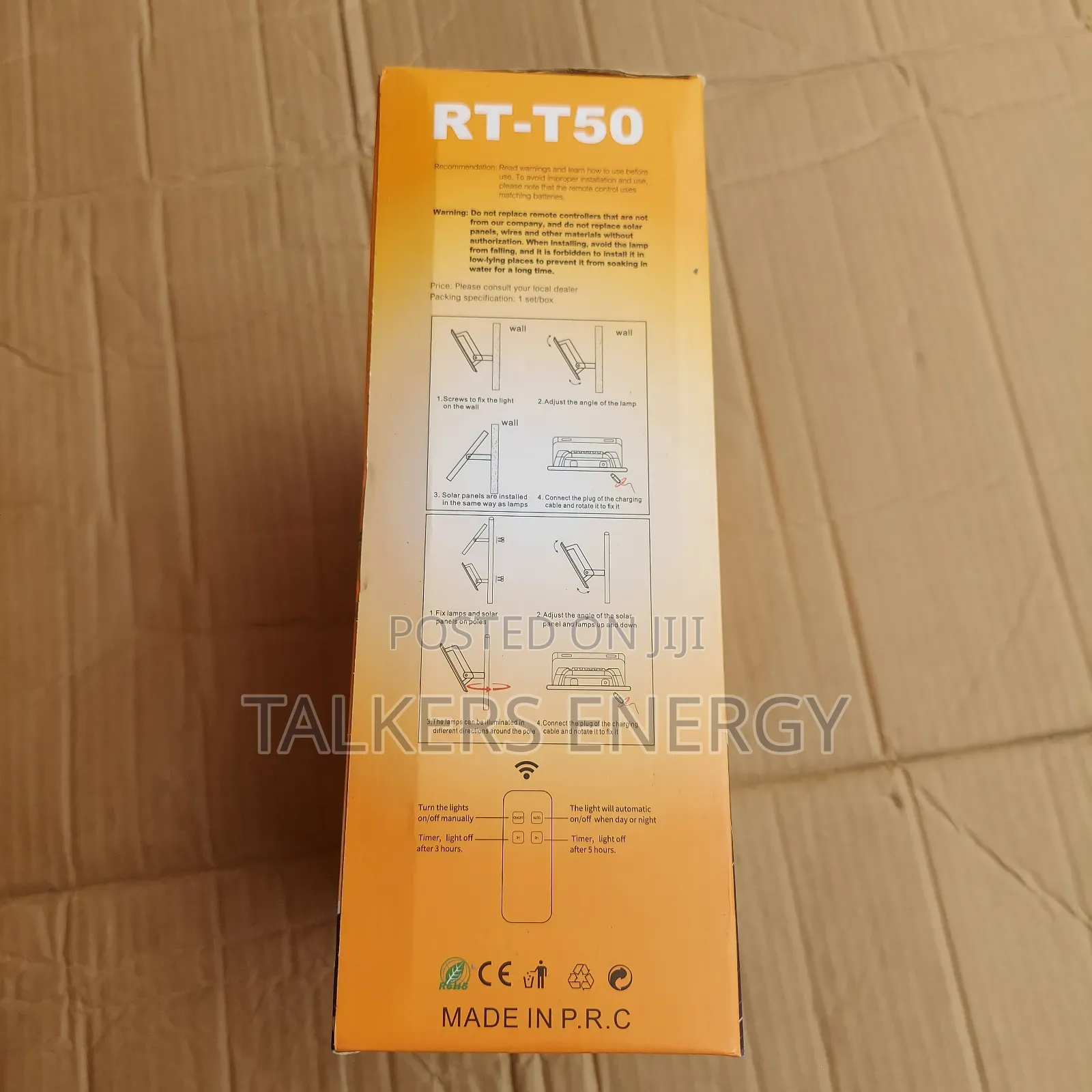 50w Waterproof Solar Light Rt-T50 for Compounds