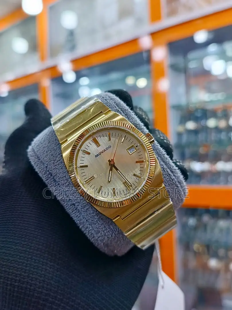 Movado Quality Luxury Men Chain Strap Wristwatch