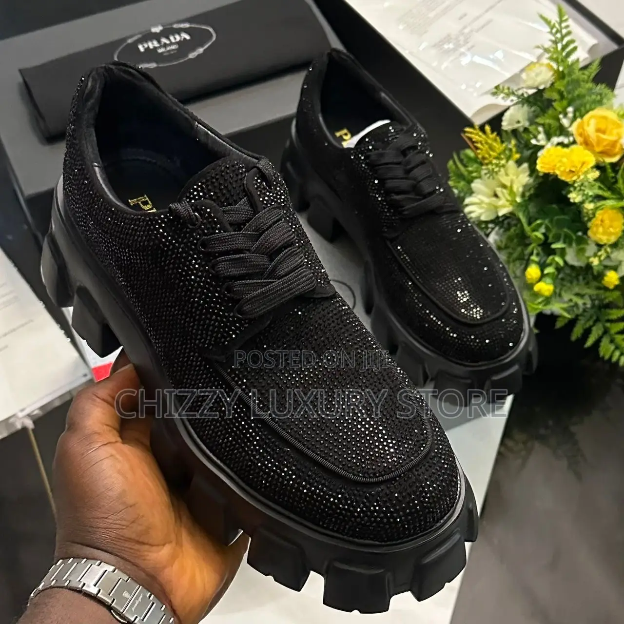 Prada Quality Luxury Men All Round Iced Shoe