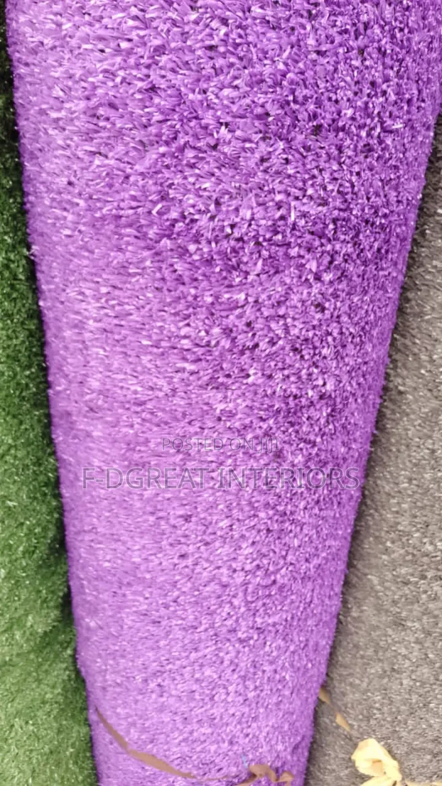 15mm Texture Artificial Carpet Grass Purple Color