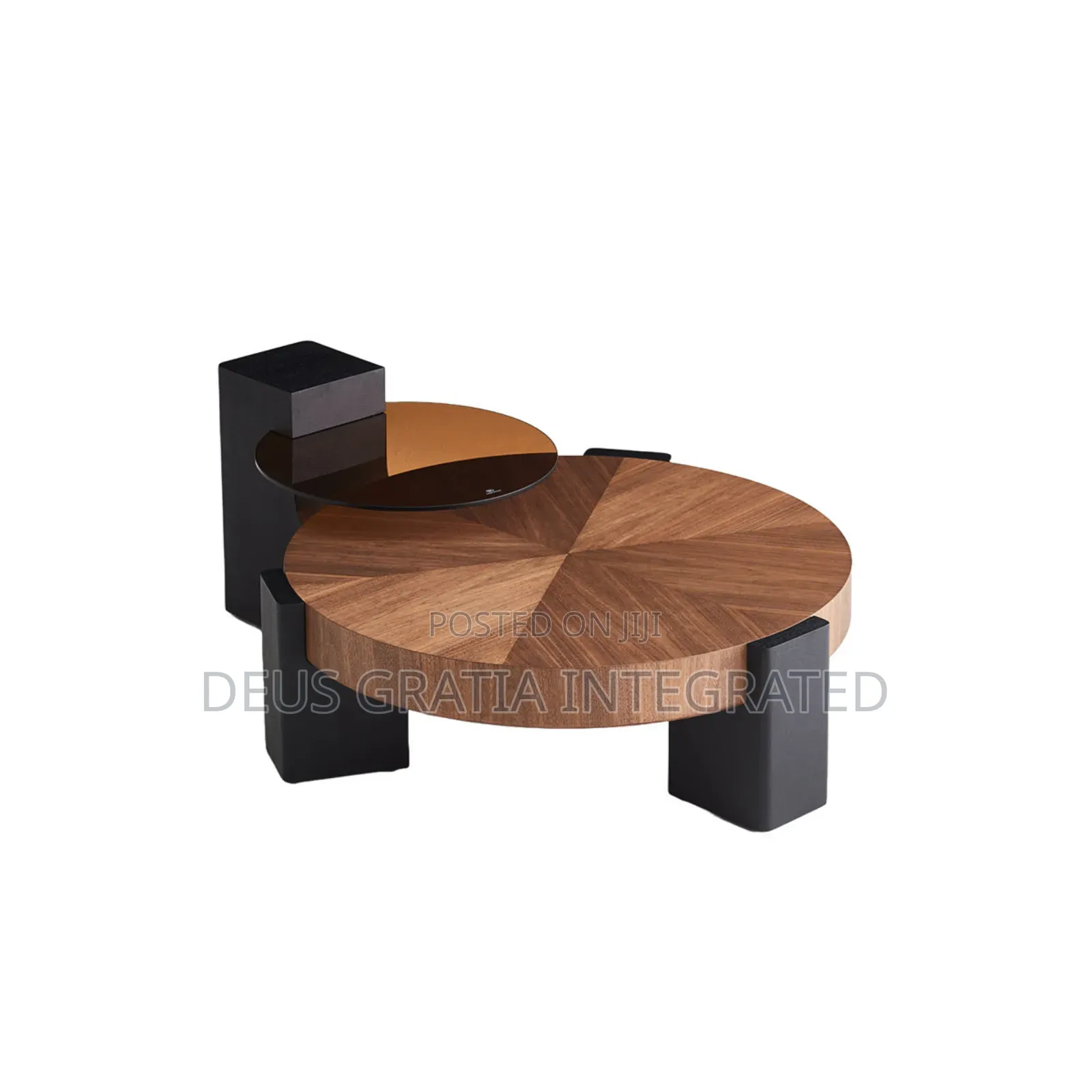 Ombre Walnut Round Coffee Table