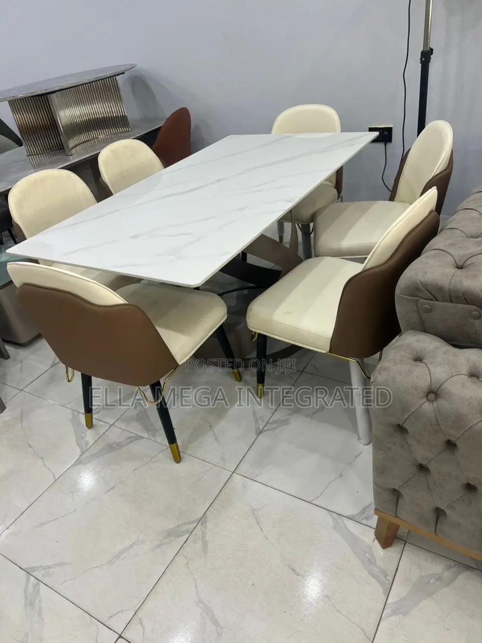 Marble Top Dining Set With 6 Seaters