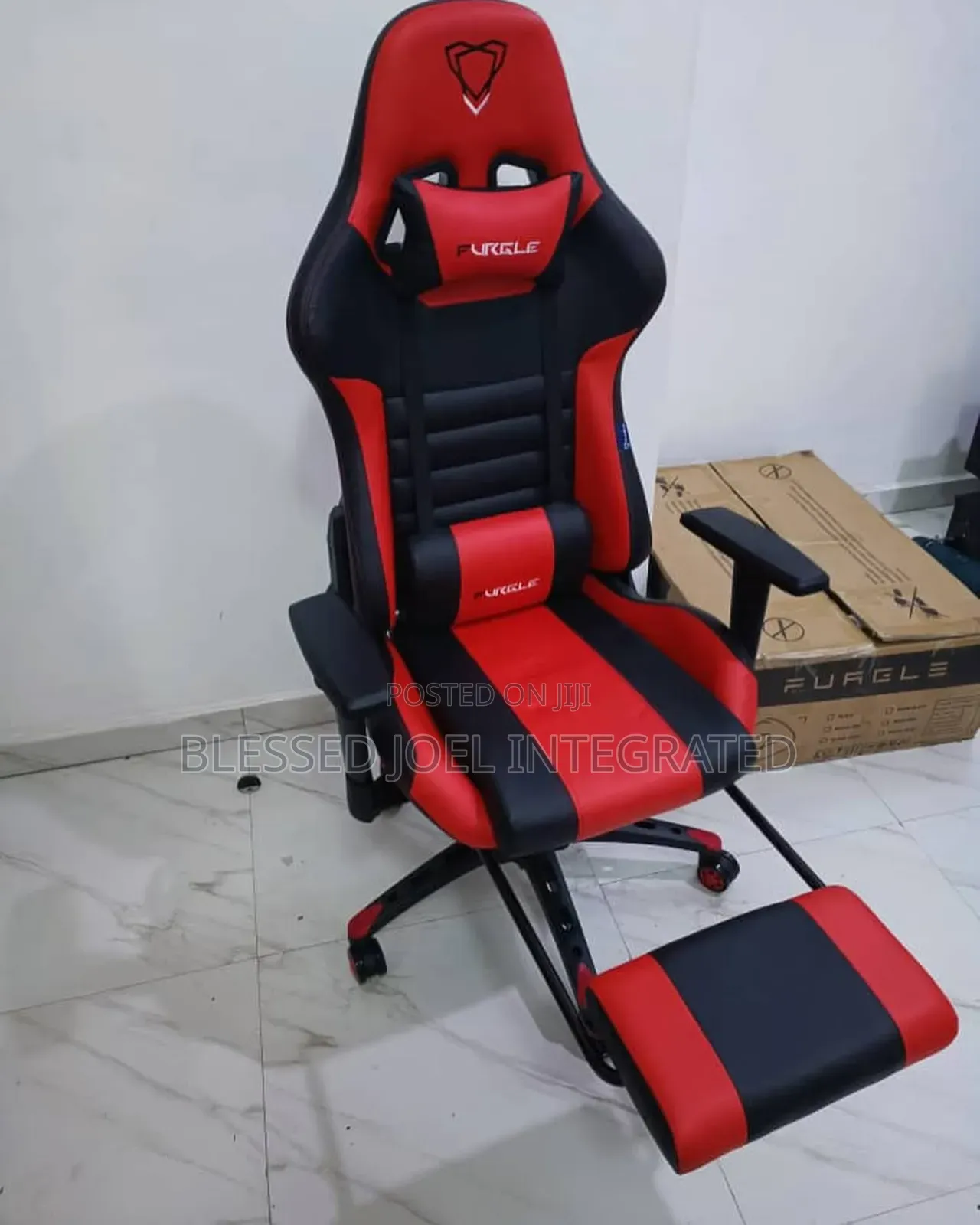 Red Gaming Chair With Foot Rest