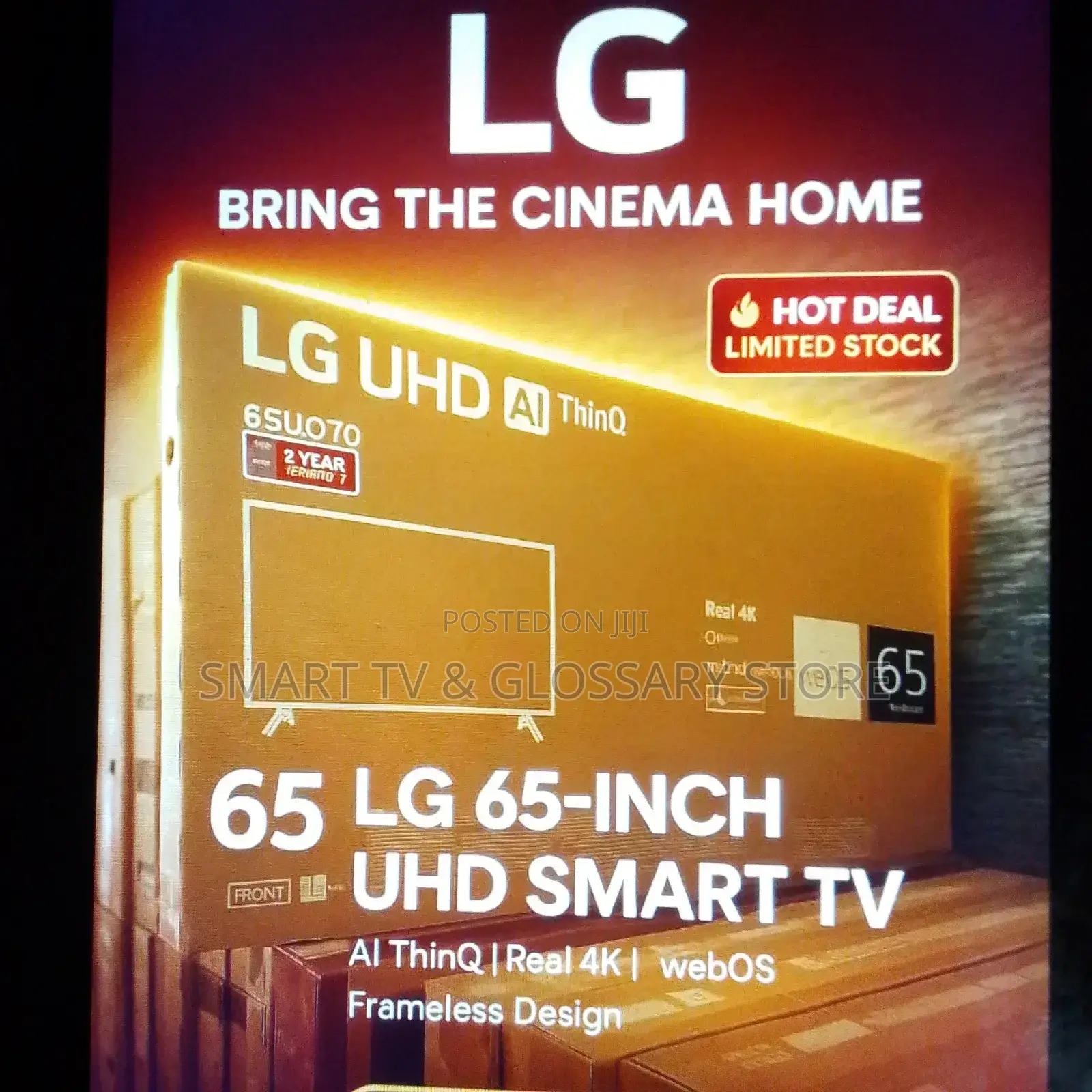 Lg 65 Inches Smart Tv With Upgrading Viewing Experience Ai Thinq