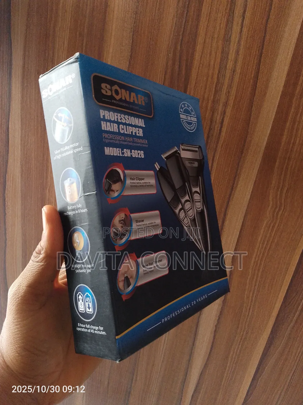 Sonar Sn-6026 Professional Rechargeable Hair Clipper