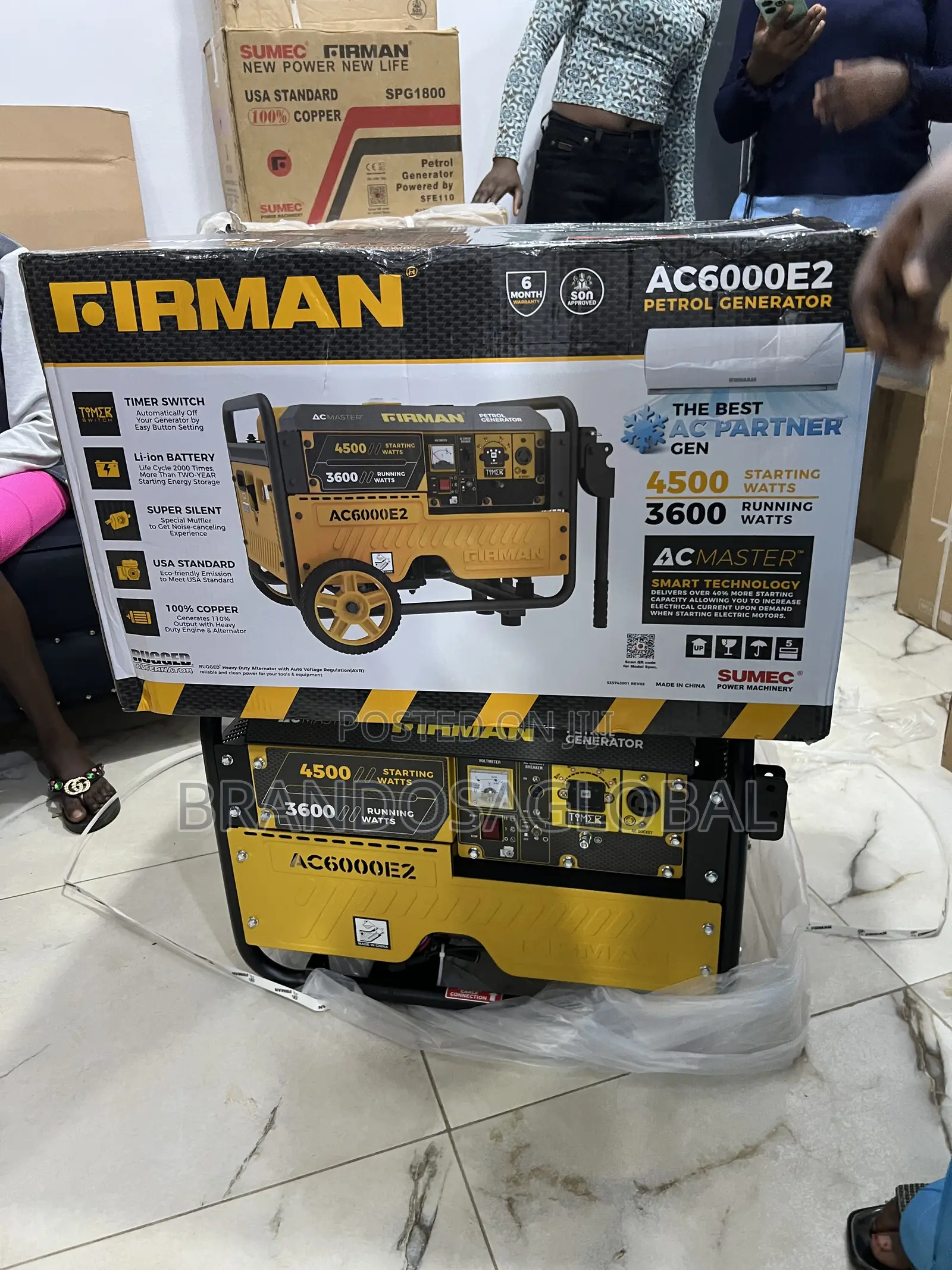 Sumec Firman Gen 3.5kva Yellow Black Ac 6000e2