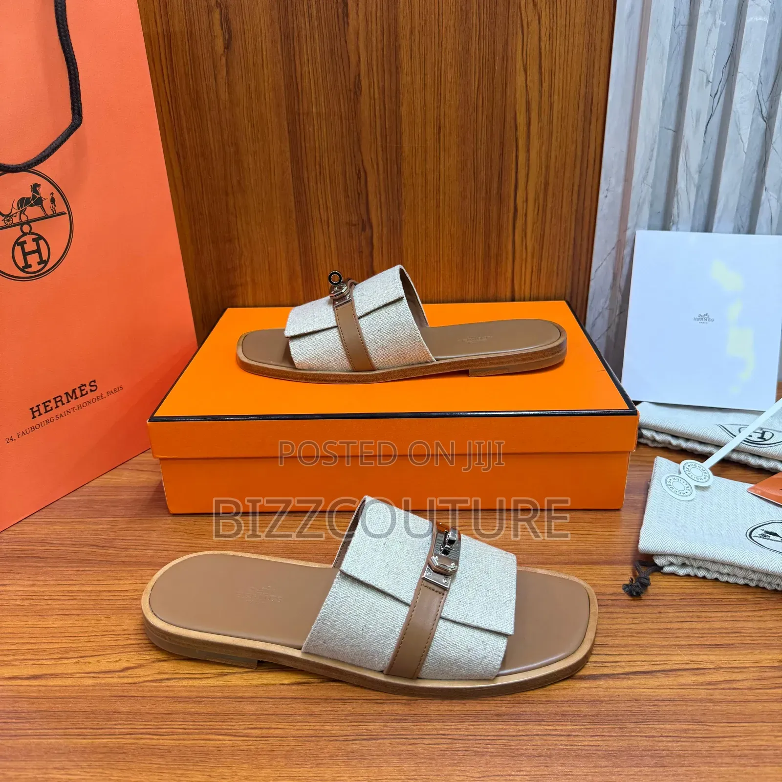 Original Hermes Leather Sandals Available in Store
