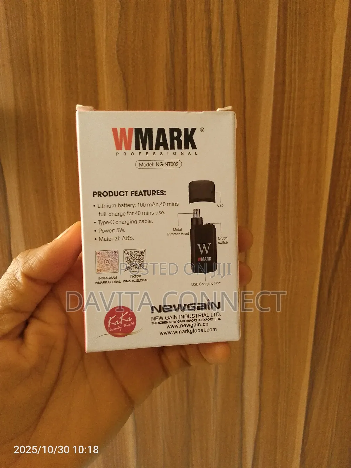 Wmark Ng-Nt002 Usb Rechargeable Nose Hair