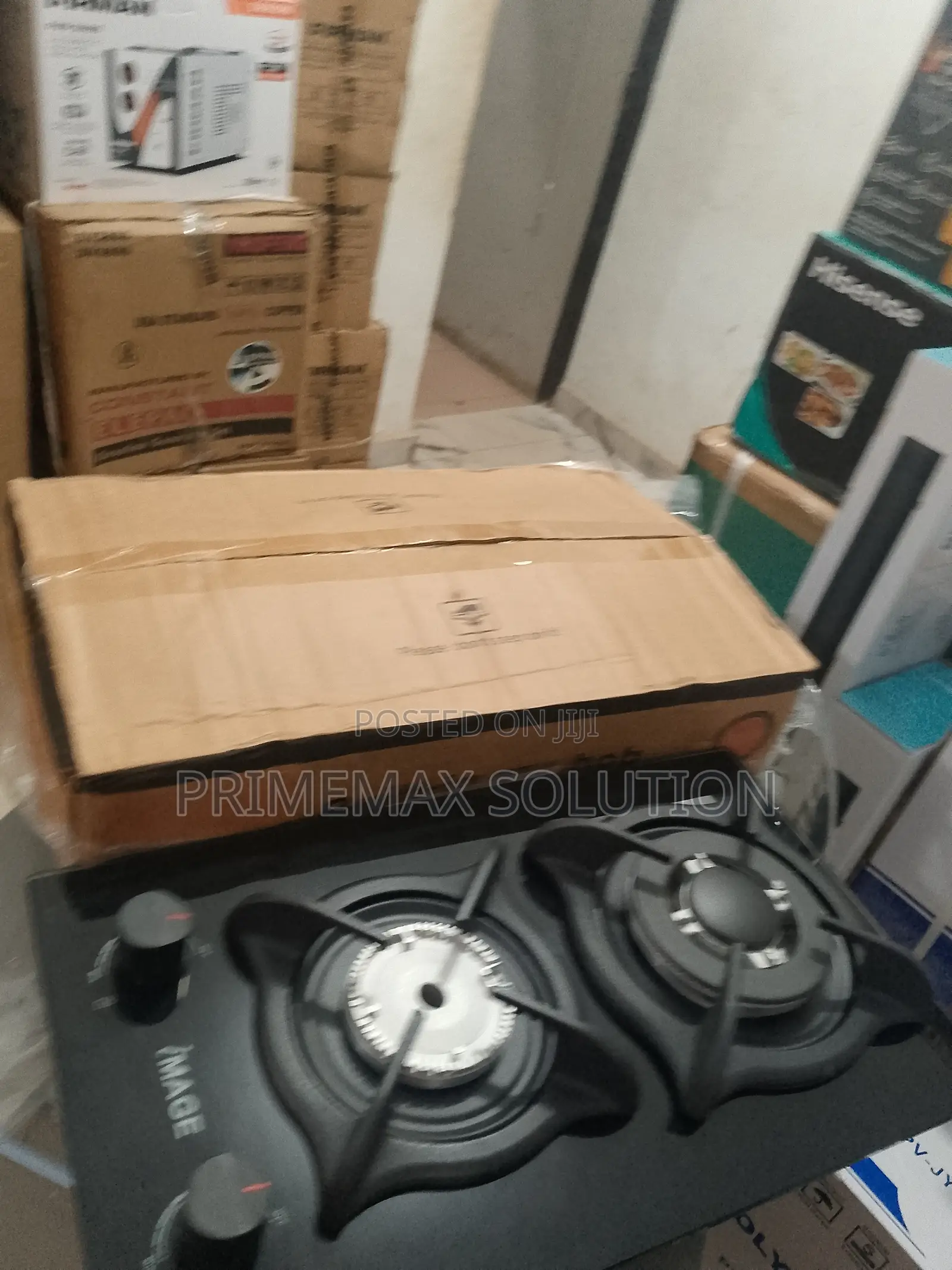 Image Sleek Double Burner Gas Hob for Kitchen
