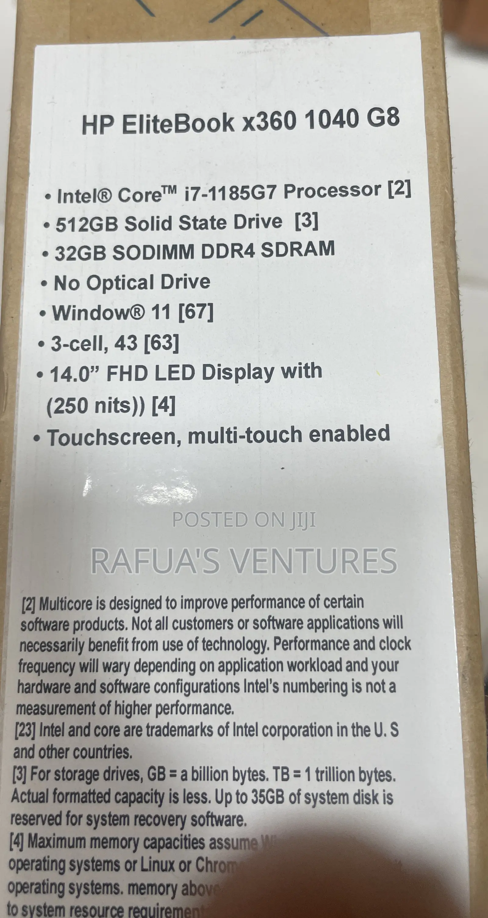 New Laptop HP EliteBook 1040 G8 32GB Intel Core i7 SSD 512GB