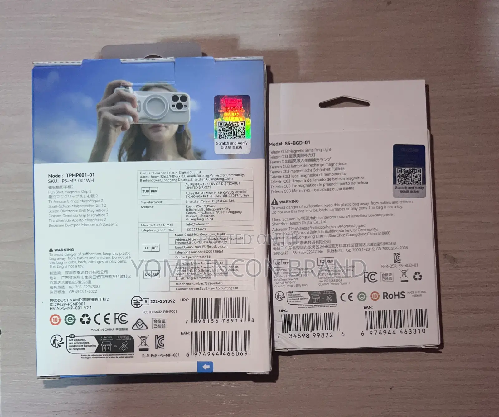 Telesin Fun Shot Magnetic Grip 2 + Telesin C03 Selfie Ring Light.