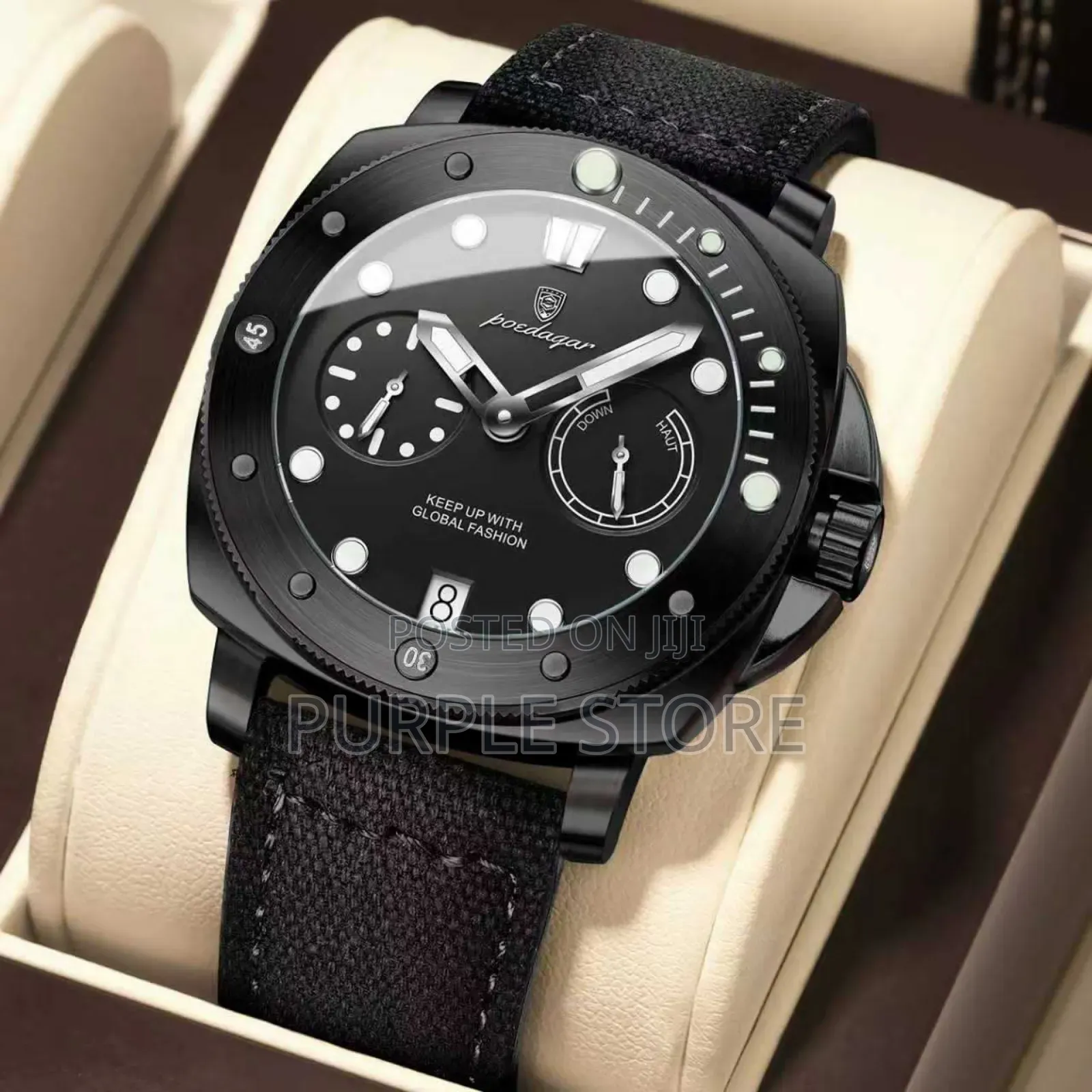 Poedagar Fabric Strap.Functional.Chronograph. Watches