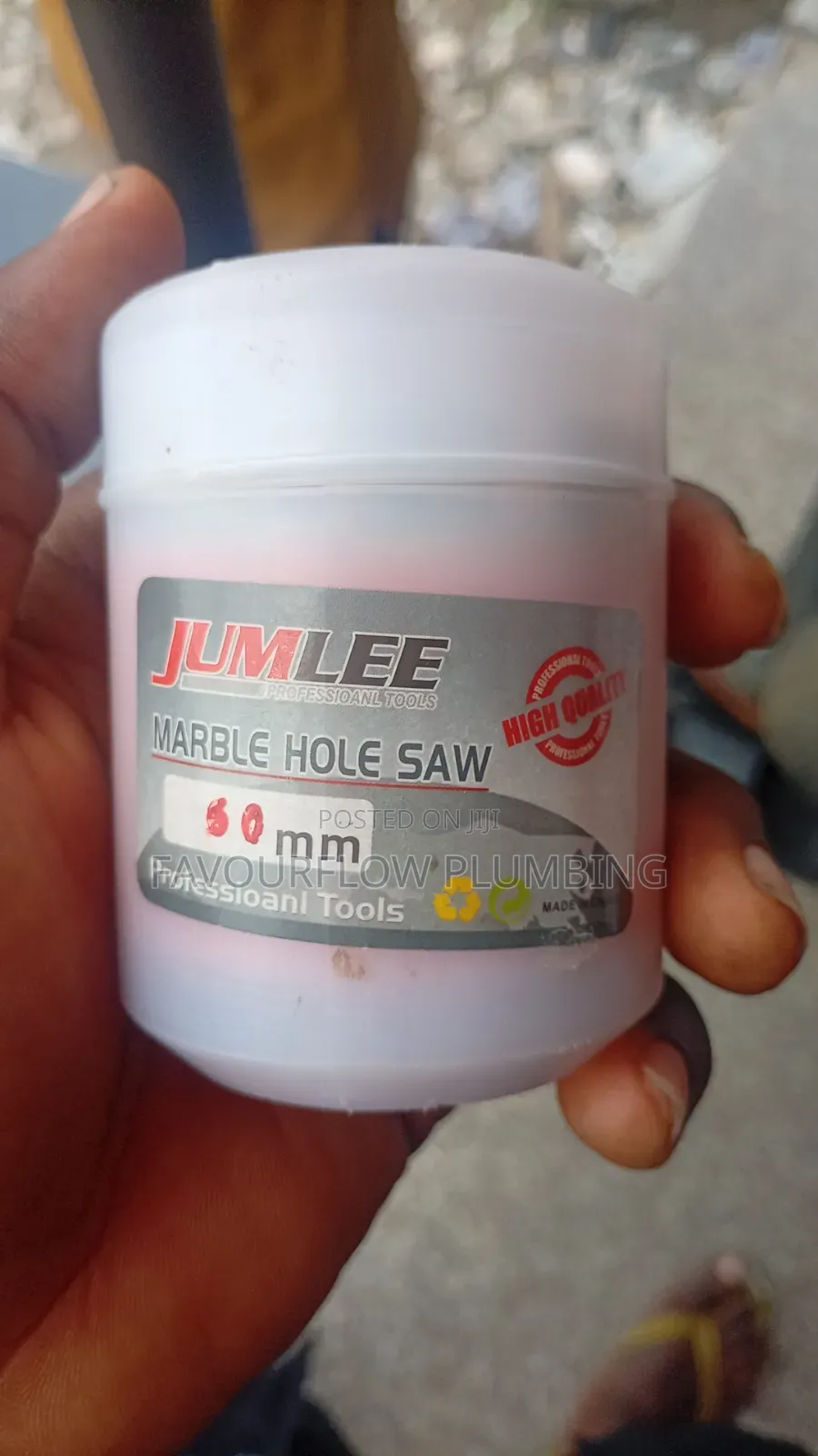 Jumlee 60mm Diamond-Coated Marble Hole Saw