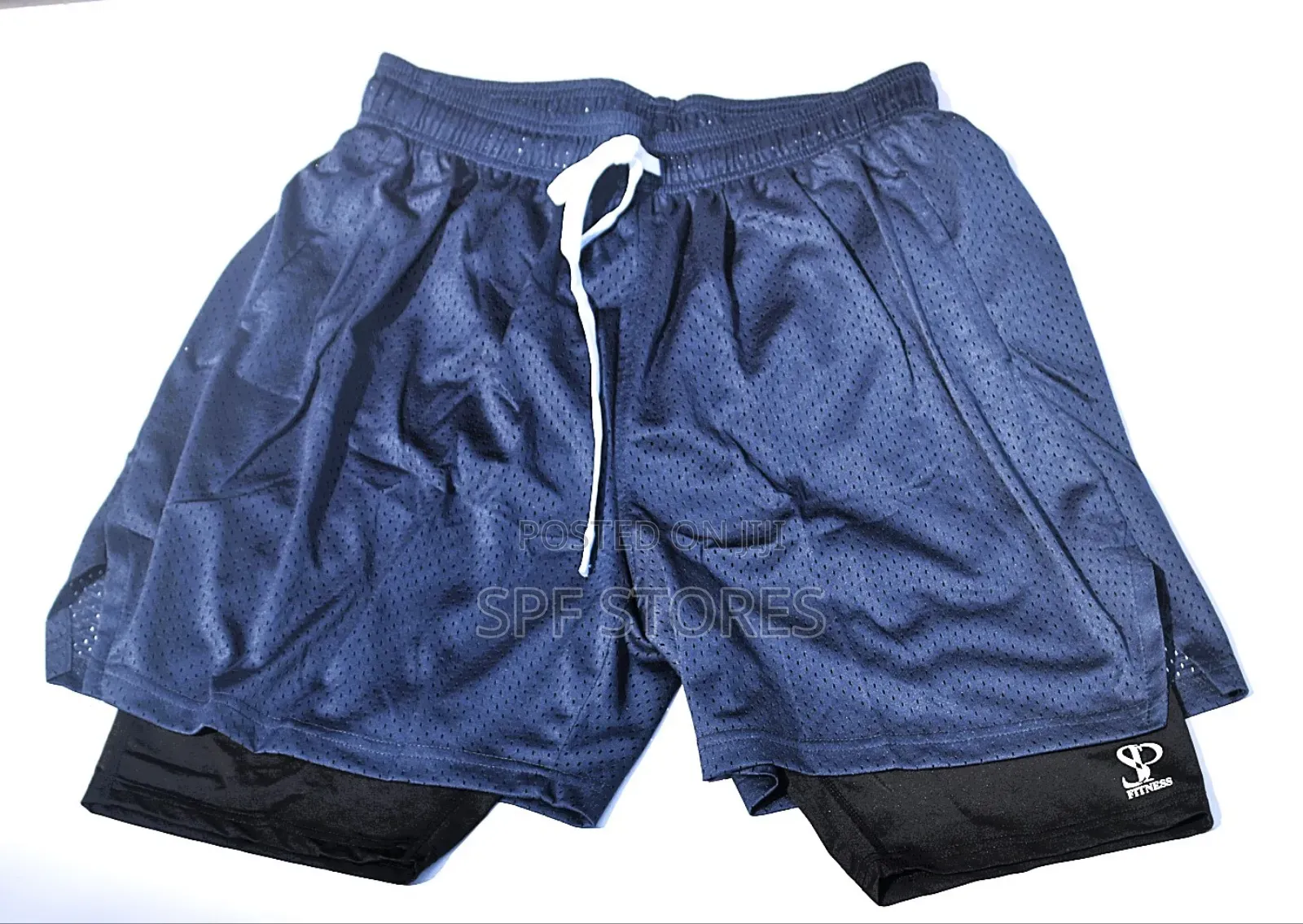 Sp Fitness Blue Colour Short With Inner Tight