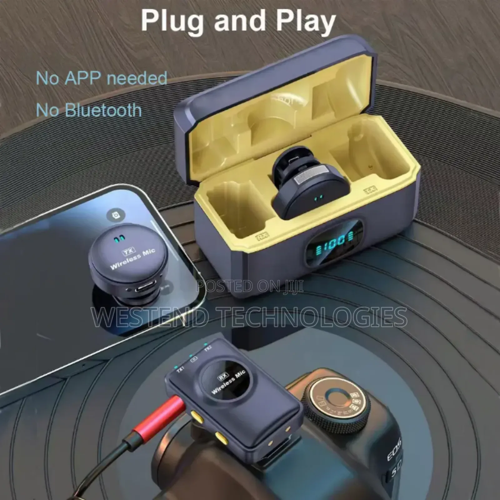 Q8 Button Type Double Magnetic Wireless Microphone With Anc