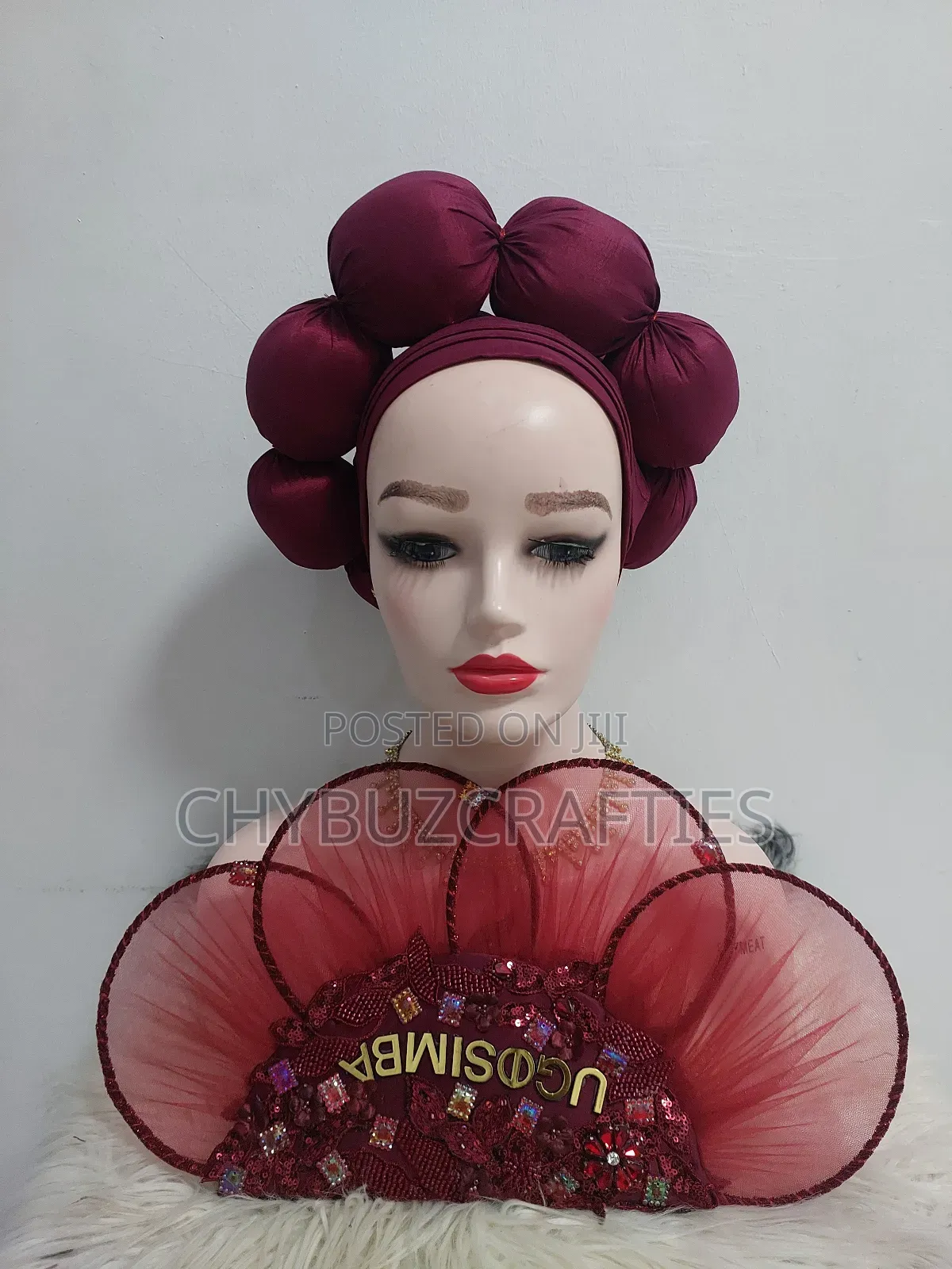 Wine Color Turban