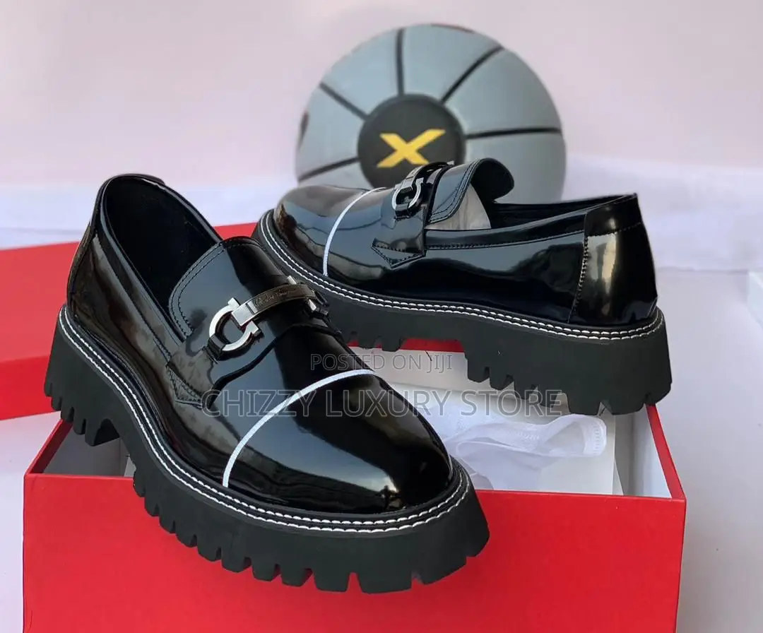 Salvatore Ferragamo Quality Luxury Men Genuine Leather Shoe