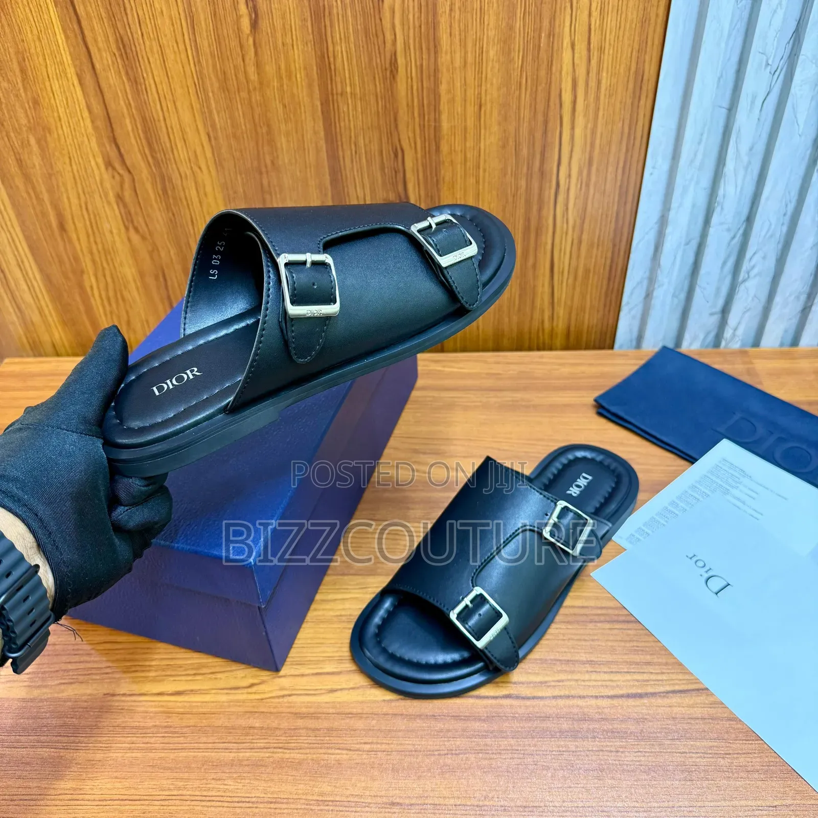 Original Dior Leather Slippers Available in Store