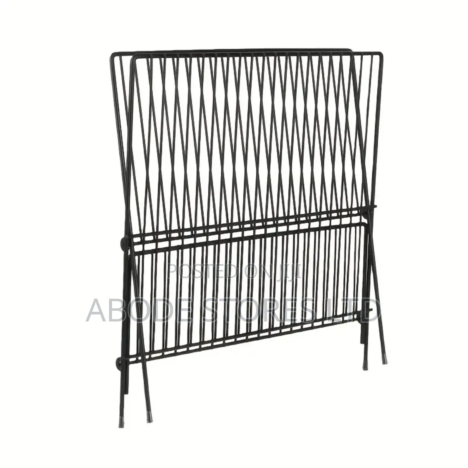 Portable Collapsible Metal Dish Drainer With Tray Black
