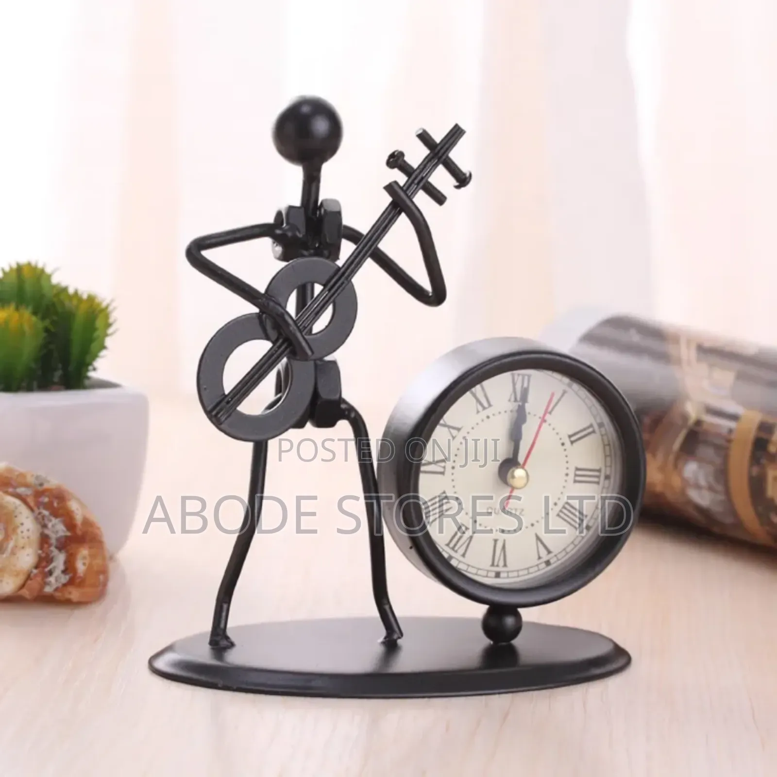 Mini Trombone Player Table Clock