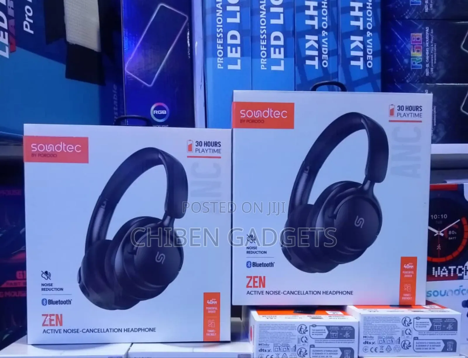 Porodo Soundtec Zen Active Noise Cancellation Headphones Bluetooth