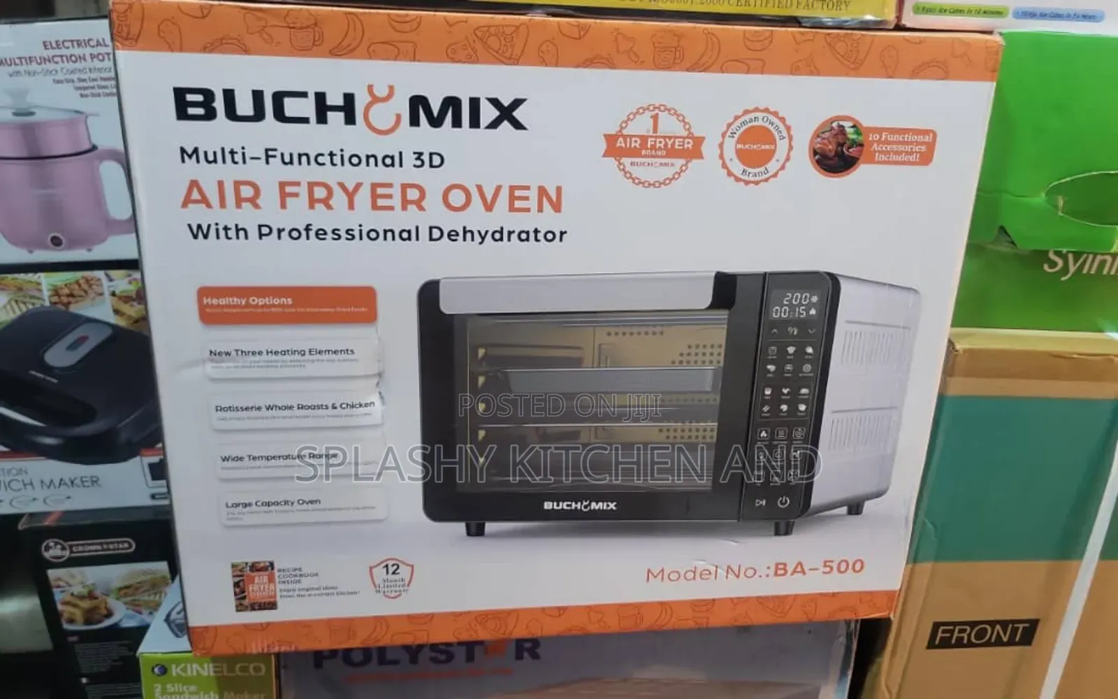 Buchymix 24l Dehydrator & Air Fryer Oven With 3d Heating Elements