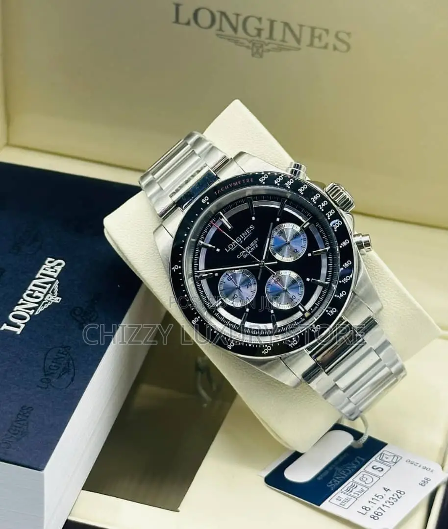 Longines Quality Luxury Men Chain Strap Wristwatch