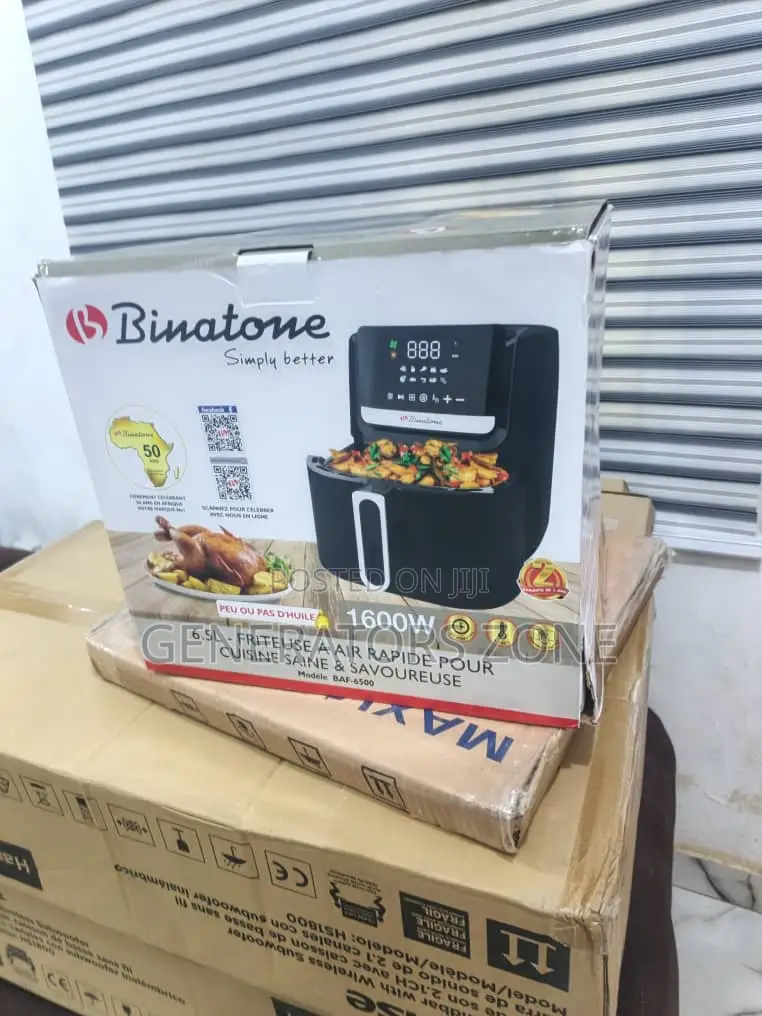 Binatone 6.5l Rapid Air Fryer – Baf-6500 Advanced Version