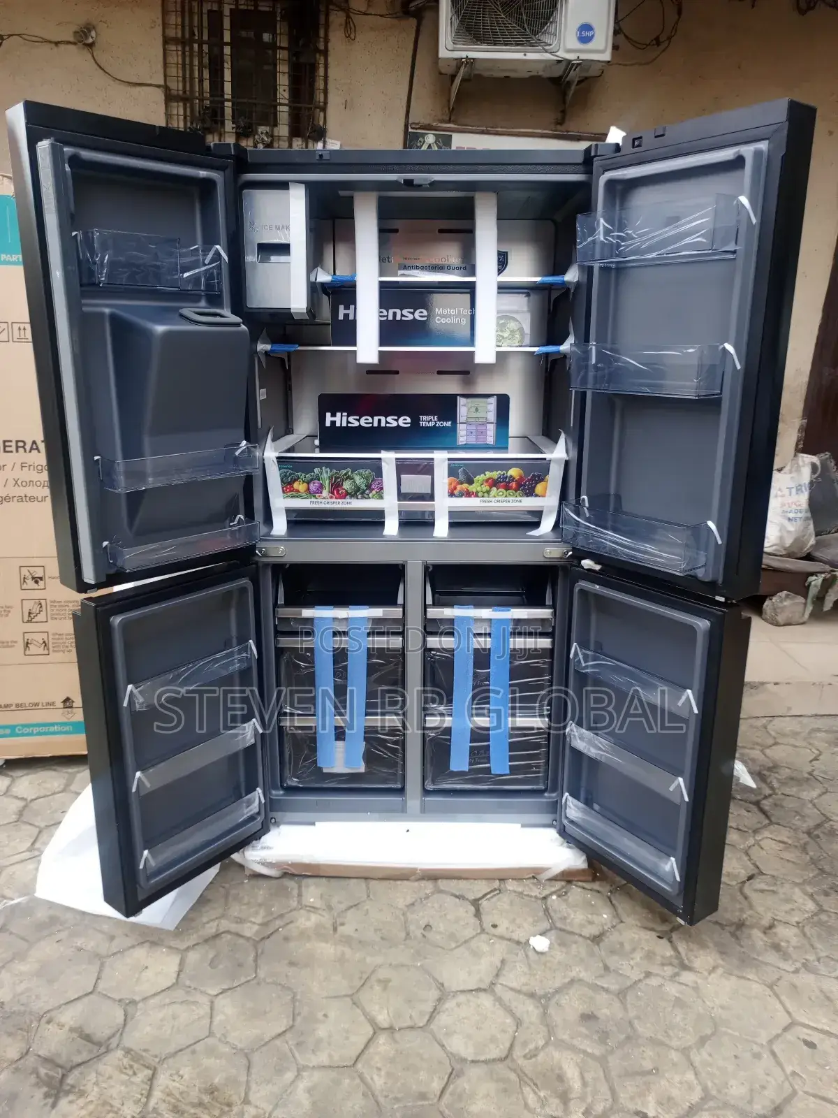 Hisense Cross Door Refrigerator 538l – Pureflat Smart Series (68wcd)