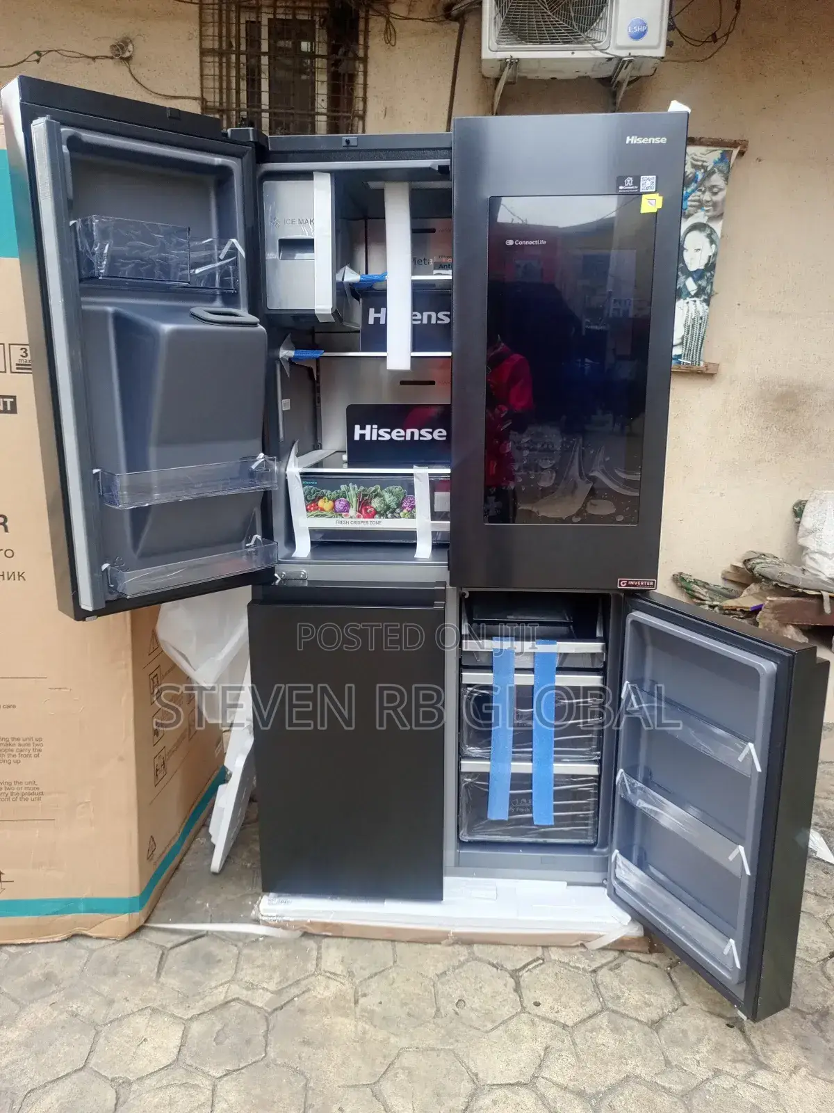 Hisense Cross Door Refrigerator 538l – Pureflat Smart Series (68wcd)