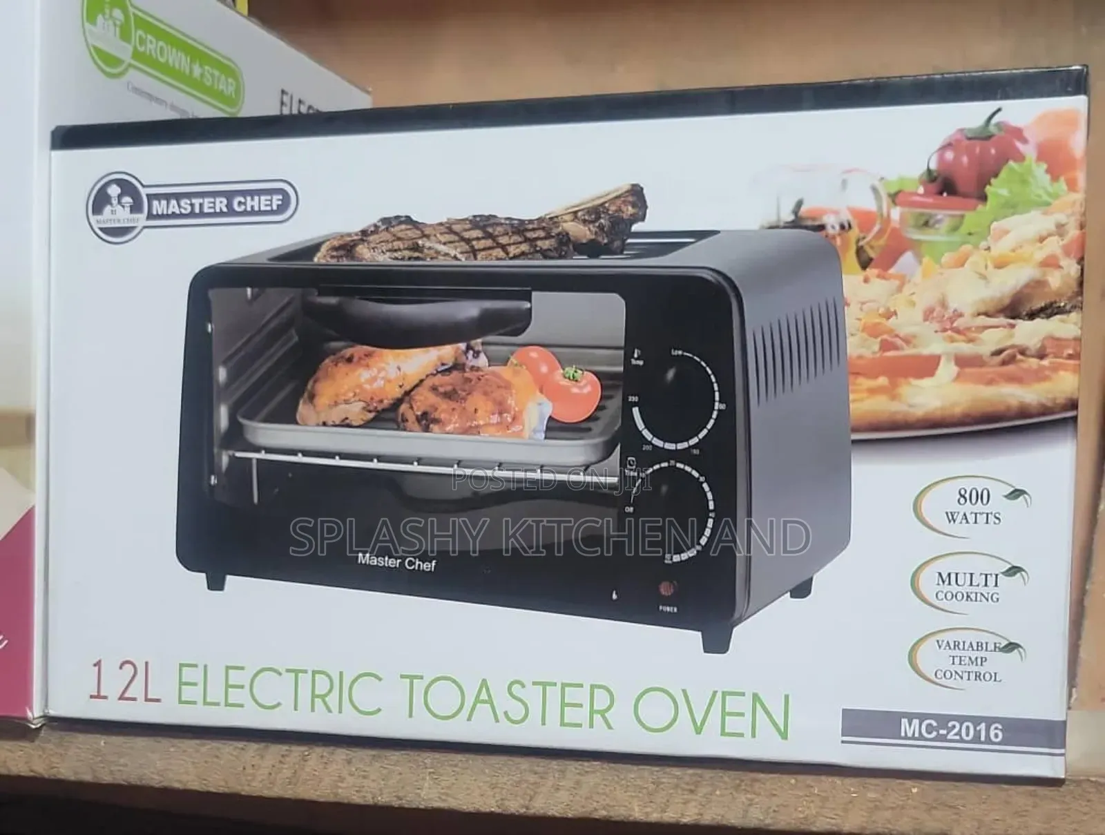 Crown Star 12 Liters Electric Oven With Top Grill Function