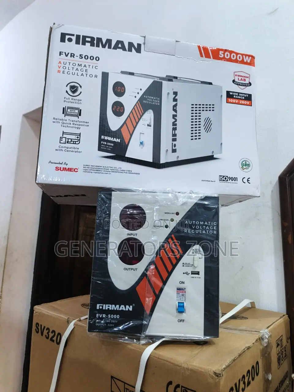 Digital Display Voltage Regulator – Firman FRV-5000 5kva