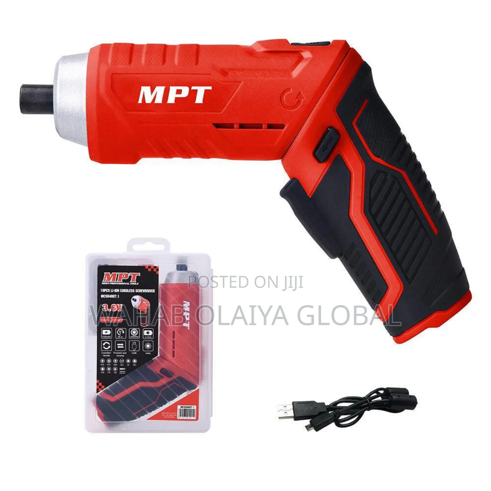 MPT 3.6v Li-Ion Cordless Screwdriver – Compact Rechargeable Tool